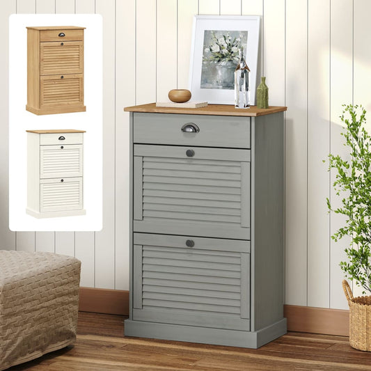 vidaXL Shoe Cabinet Shoe Rack Cabinet Storage Organizer VIGO Solid Wood Pine